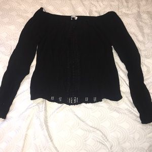 Hollister black off the shoulder Blouse